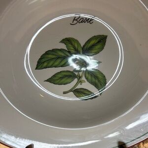 Herb Design Ceramic Plate crate and barrel